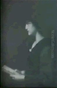 Young Woman With A Book by Jean Jacques Henner