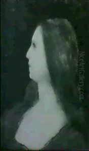 Portrait Eines Madchens Mit Rotem Haar by Jean Jacques Henner