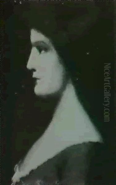 Auburn Haired Beauty In Profile - view 1