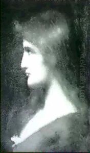 Portrait Of A Woman With Red Hair by Jean Jacques Henner