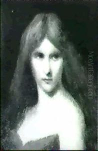 Portrait Of A Woman With Red Hair by Jean Jacques Henner