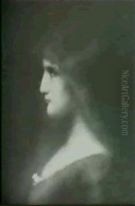 Une Jeune Femme En Profil by Jean Jacques Henner