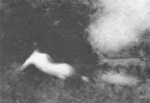 Nu Allongee Dans Un Paysage by Jean Jacques Henner