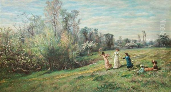 Children In A Meadow - view 1