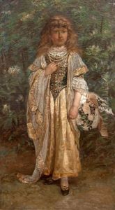Moya', Portrait Of The Artist's Daughter Dressed In Theatrical Costume by William John Hennessy