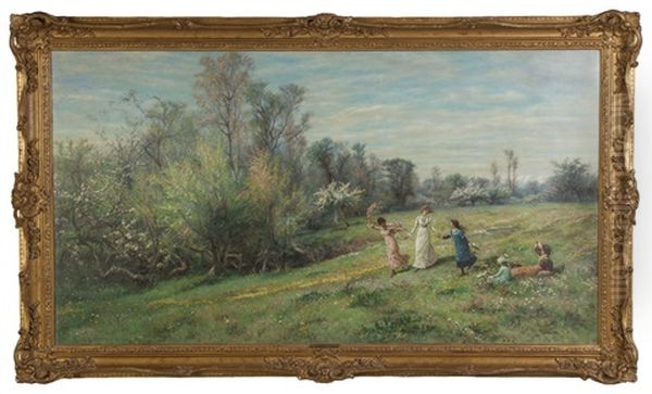 Mother & Daughters In Springtime - view 1