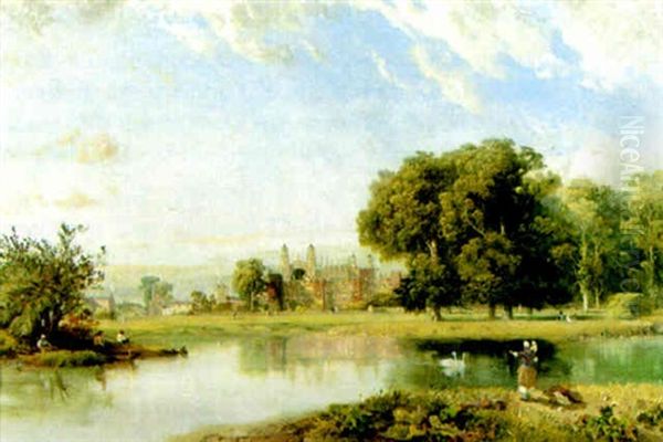 Eton College From Across The Thames - view 1