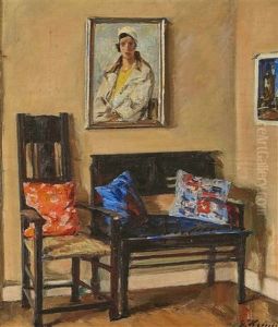A Lady's Portrait In An Interior A Lady's Portrait In An Interior