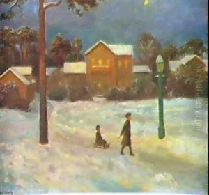 A Winter Evening by Otto Hennig