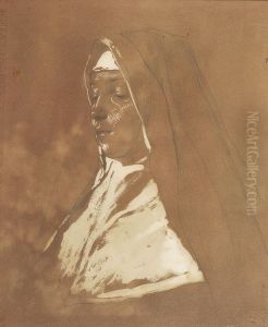 Profilo Di Giovane Monaca by Nicolo Barabino
