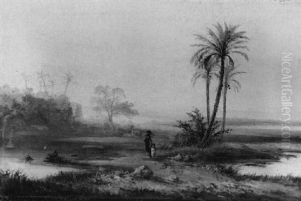 Agyptische Landschaft Mit Hagar In Der Wuste - view 1
