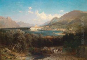 Blick Auf Malcesine Am Gardasee
