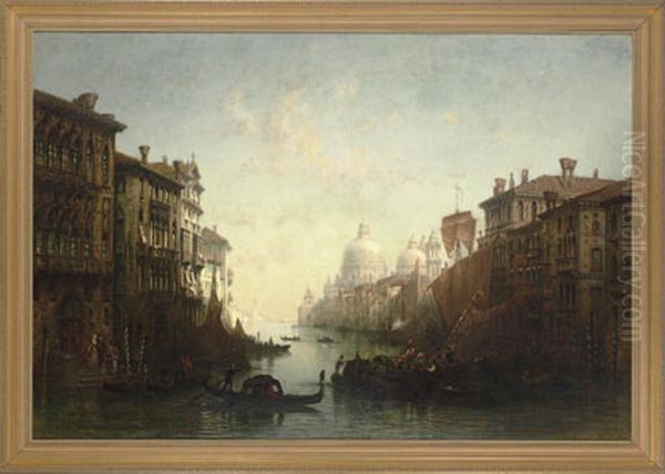 Gondolas On The Grand Canal - view 1