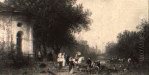 The Return Of The Hunting Party At The Badenburg, Schloss Nymphenburg