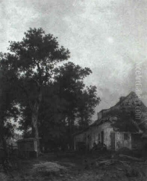 Peasants Resting In The Doorway Of A Farmhouse - view 1