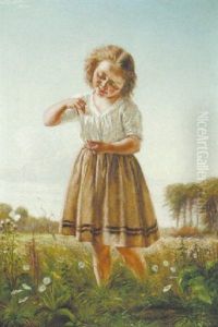 En Lille Pige Med En Sommerfugl by Christian Pram Henningsen
