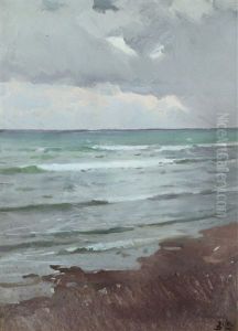 A Coastal Scene by Erik Ludwig Henningsen