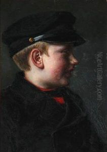 A Boy With Cap (study) by Erik Ludwig Henningsen