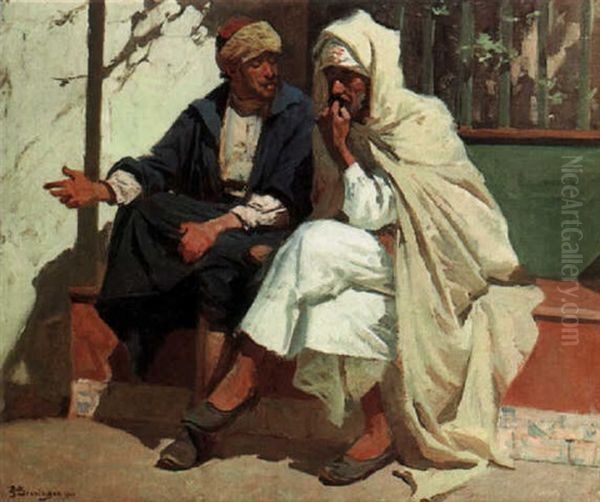 Two Arabs In Conversation - view 1