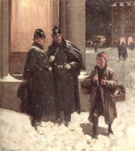 Hawking His Wares by Erik Ludwig Henningsen