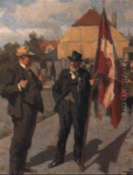 To Gamle Venner Med Dannebrog - view 1