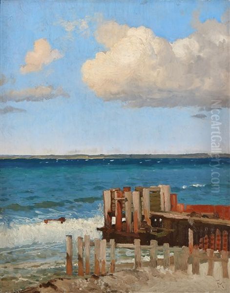 Coastal Scene With A Bathing Jetty - view 1