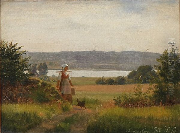 A Farmer Girl Fetching Water - view 1