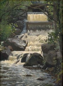 Kleiner Bach An Einer Muhle ("molleflossen") by Frants Peter Didrik Henningsen