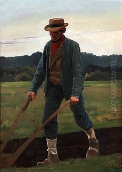 A Farmer Plows - view 1