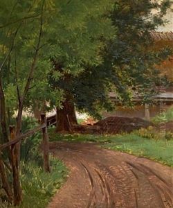 A Small Road Leading Through Trees A Small Road Leading Through Trees