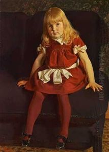 Portraett Af Knud Torben Oksen F. 20. Okt. 1880 (+ Portraett Af Lillesosteren Ebba Oksen F. 23. Dec. 1884; Pair)