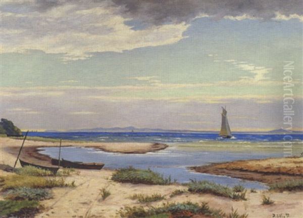 Strandparti Med Udsigt Fra Hellebaek Mod Kullen - view 1