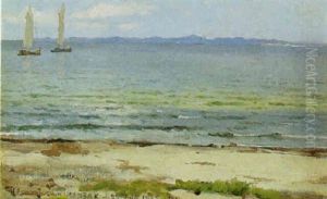 Strandparti Fra Hornbaek by Frants Peter Didrik Henningsen