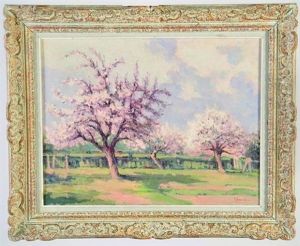 Pommiers En Fleurs by Narcisse Henocque