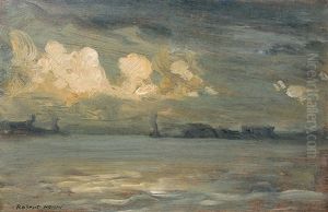 Moutons Au Pre by Robert Henri