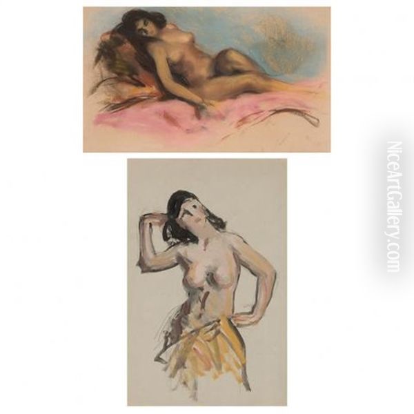 (i) Reclining Nude, Hawaiian (ii) Standing Female Study - view 1