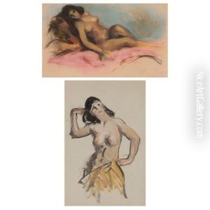 (i) Reclining Nude, Hawaiian (ii) Standing Female Study by Robert Henri
