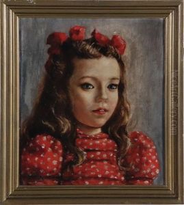 Portrait Of A Young Girl In A Polka Dot Dress