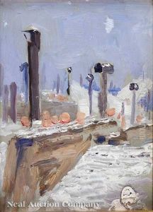Paris Rooftops From My Studio, Rue Mazarine by Robert Henri