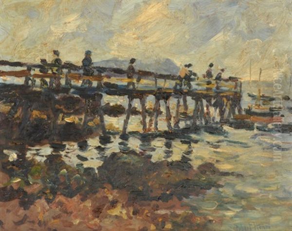 Fog Lifting (probably A Pier On The North River Nyc) - view 1
