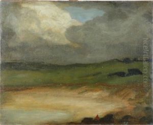 The Beach, Concarneau (+ Portrait Of A Man, Verso) by Robert Henri