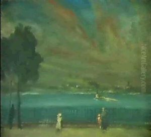 Evening On The East River by Robert Henri