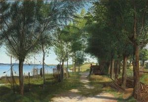 Fiskeplads Ved Praesto by Charles Alfred Emanuel Henrichsen Bremsen