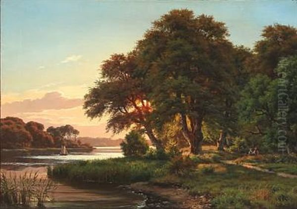Romantic Landscape At Sunset - view 1