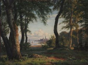 Kronborg Castle Seen From The Edge Of A Forest by Carsten Henrichsen