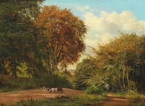 Forest Scenery With Herdsman