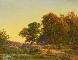 Landscape With A Fisherman By A Bridge