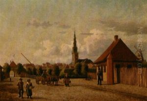 Amagerport Med Den Gamle Acissebod, I Baggrunden Holmens Kirke by Carsten Henrichsen