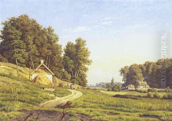 Sommerlandskab Med Huse - view 1