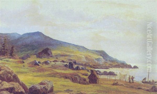 Norsk Kystparti Med Fiskere Ved Deres Bade - view 1